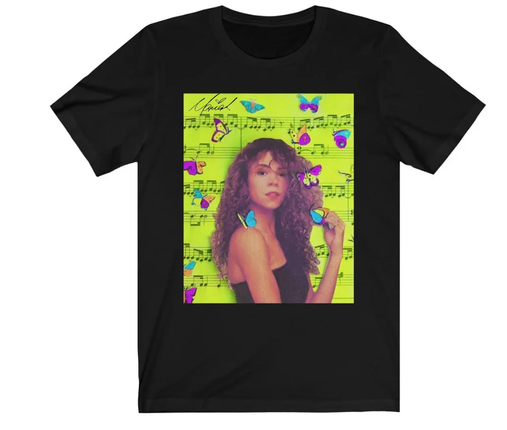 

Butterfly Mariah Carey Shirt Short Sleeve Black Size S-3XL DD450
