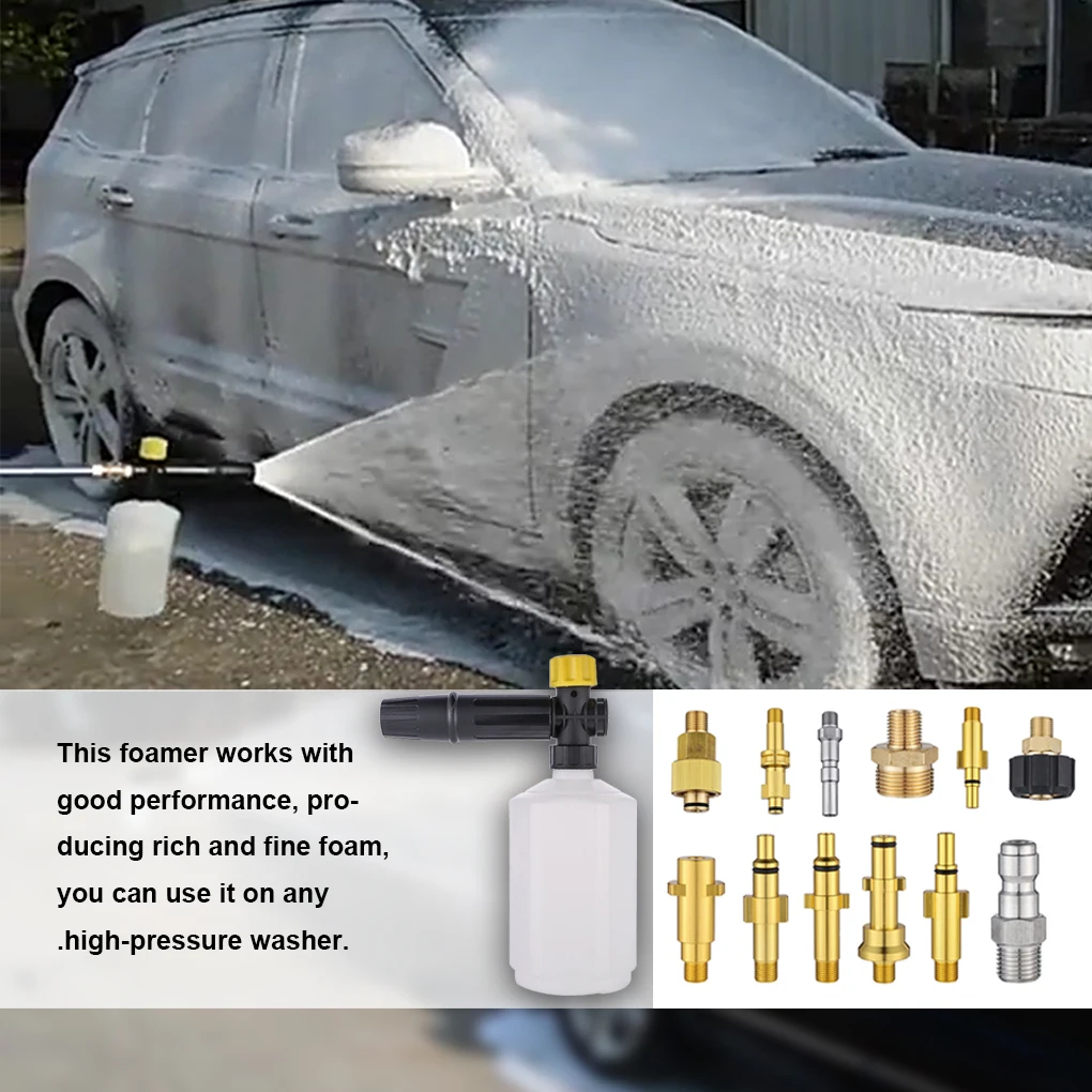 

Foam Nozzle Snow Foam Lance Foam Bottle Sprayer for Karcher Bosch Interskol Elitech Nilfisk Huter Stihl Pressure Washer Car Wash