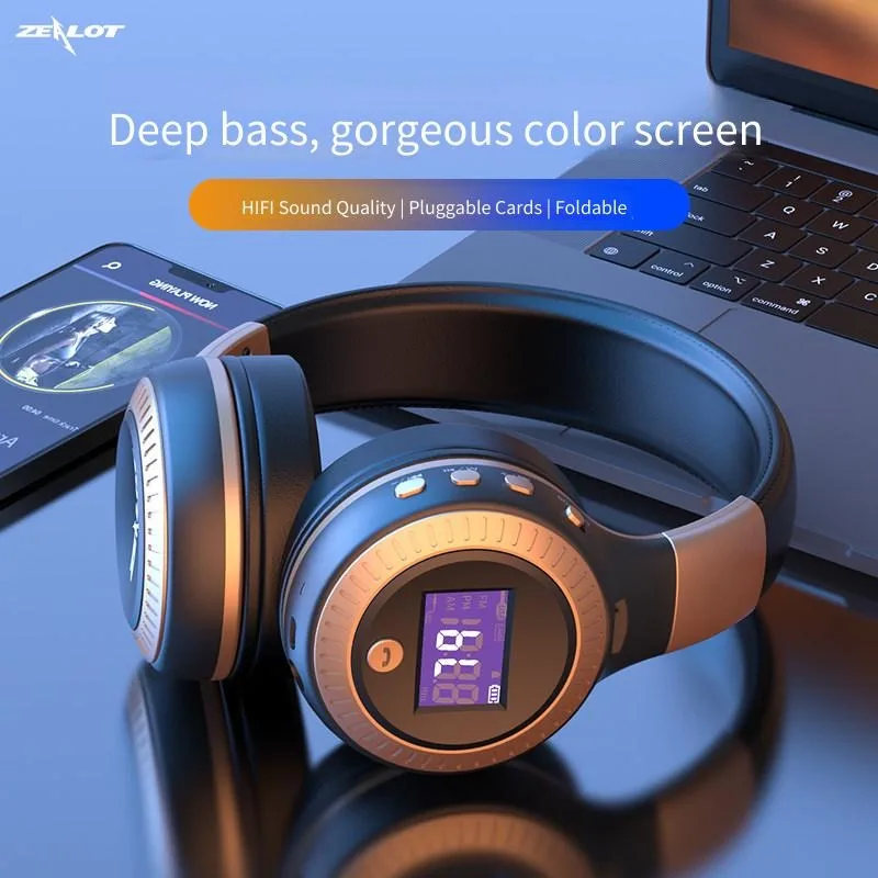 Фото Наушники ZEALOT B19 Bluetooth, полноразмерные, стерео, с глубокими басами, складные, с FM-радио, поддержкой TF-карт и микрофоном №3