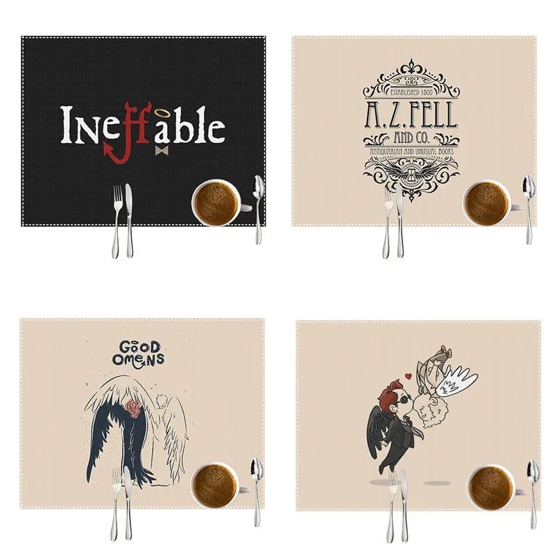 Коврики для стола с неошиваемым принтом Хорошие знамения льняная подставка