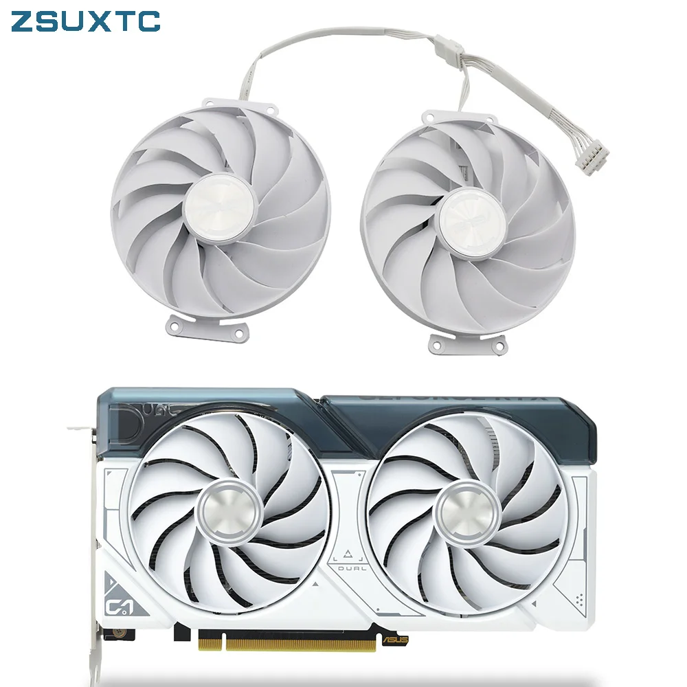 Вентилятор видеокарты для Asus GeForce RTX 4060 Ti DUAL OC БЕЛЫЙ