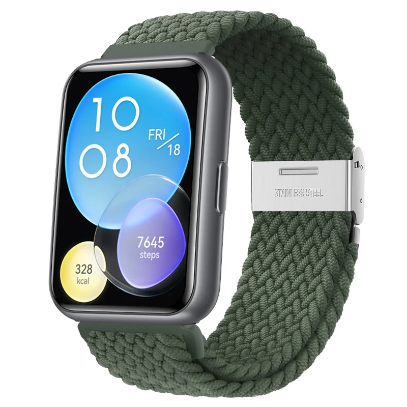 

Нейлоновый Ремешок Для HUAWEI watch fit 2, ремешок для наручных часов, аксессуары, Плетеный соло-браслет, ремешок для HUAWEI watch fit2
