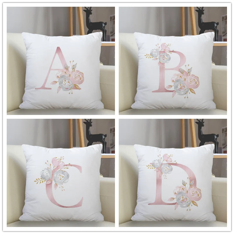 

Musife Custom Flower Letter Decorative Pillowcase Art Square Zippered Pillow Cover 35*35,40*40,45*45cm wholesale