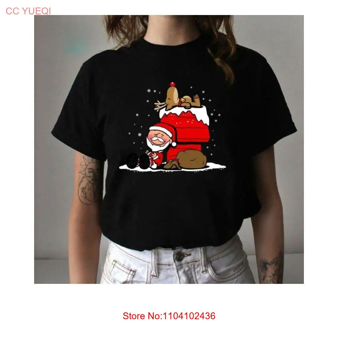 Рождественская милая зимняя снежная рождественская рубашка Санта-Клауса и