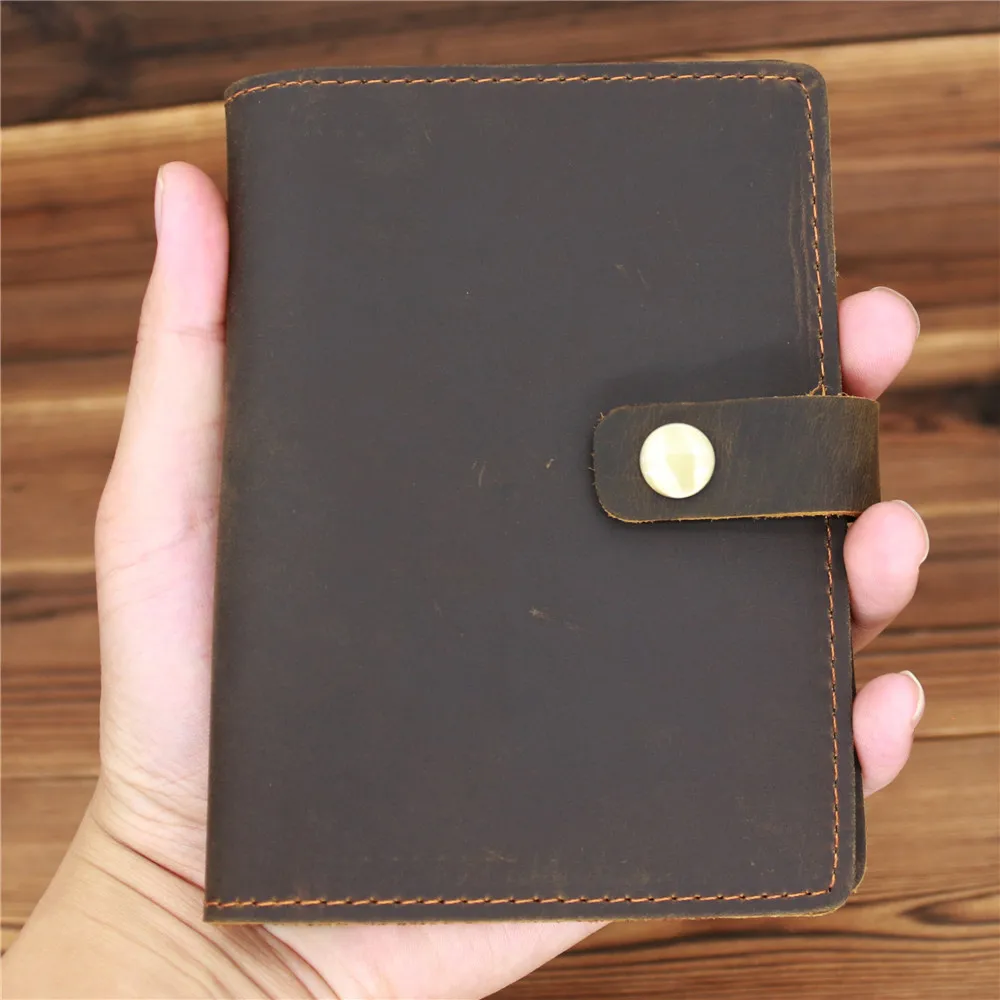 Crazy Horse Leather Passport Holder Travel Wallet Multifunctional Men Male Card Holder Clutch Passport Cover Business Purses New