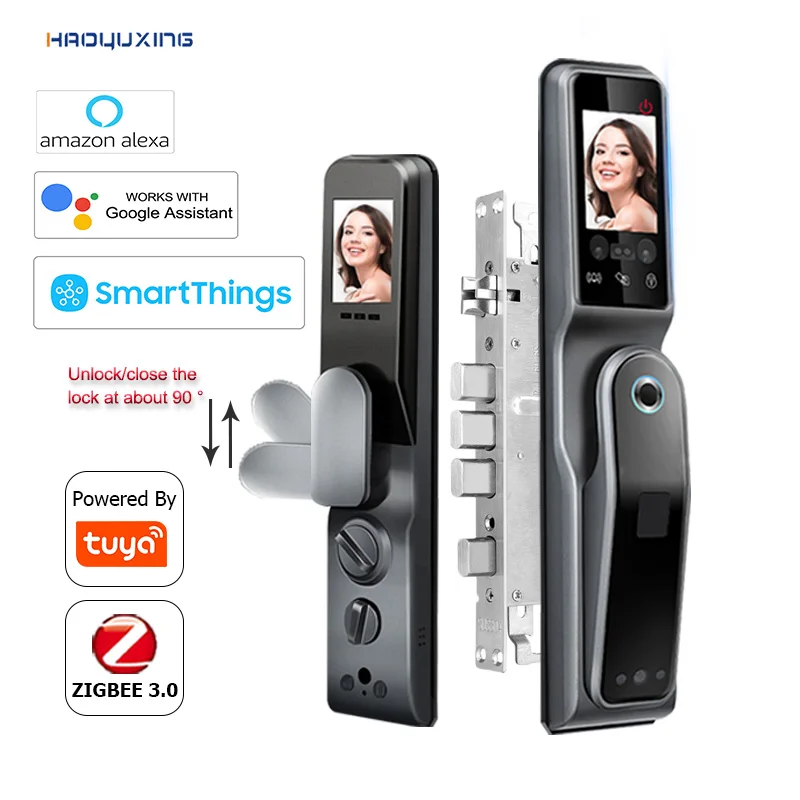 

Водонепроницаемый замок zigbee tuya для умного дома, цилиндрический замок с Wi-Fi и сканером отпечатков пальцев, с поддержкой google