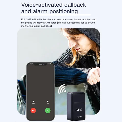 Мини-GPS-трекер для автомобиля, устройство для отслеживания в реальном времени, защита от кражи, защита от потери, сильный магнитный держатель для автомобиля, SIM-сообщение, позиционер