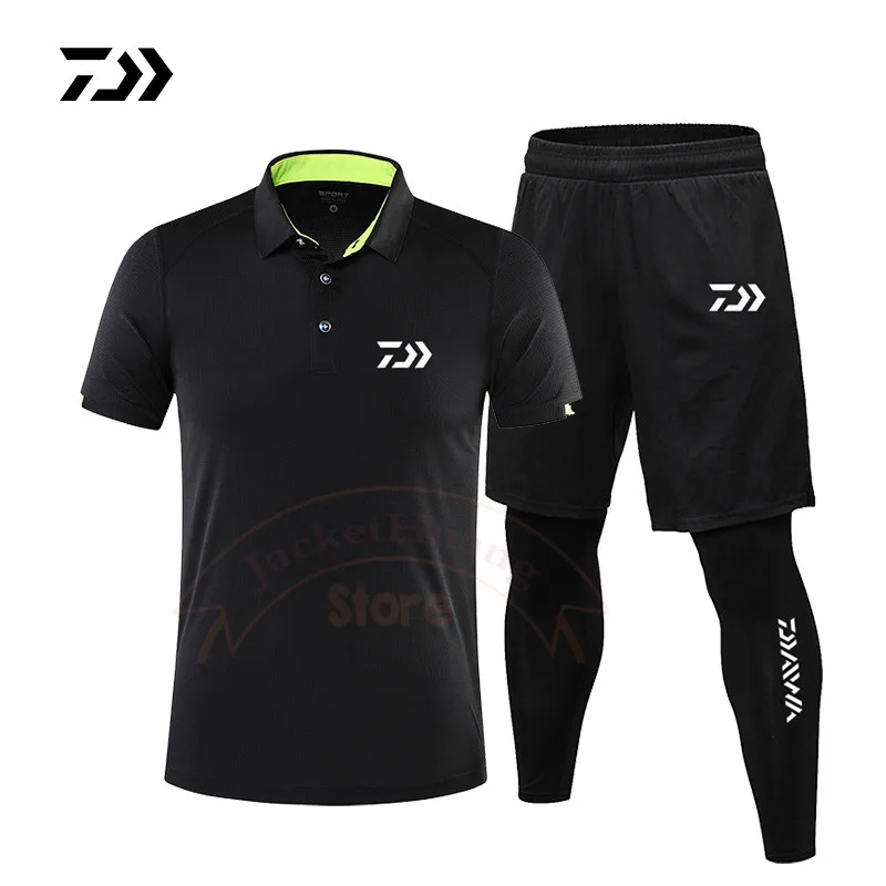

Daiwa New Outdoor Fishing Clothes Summer Fake Two Pieces Pants Camouflage Breathable Fishing Suits Breathable Pant Fishing Shirt