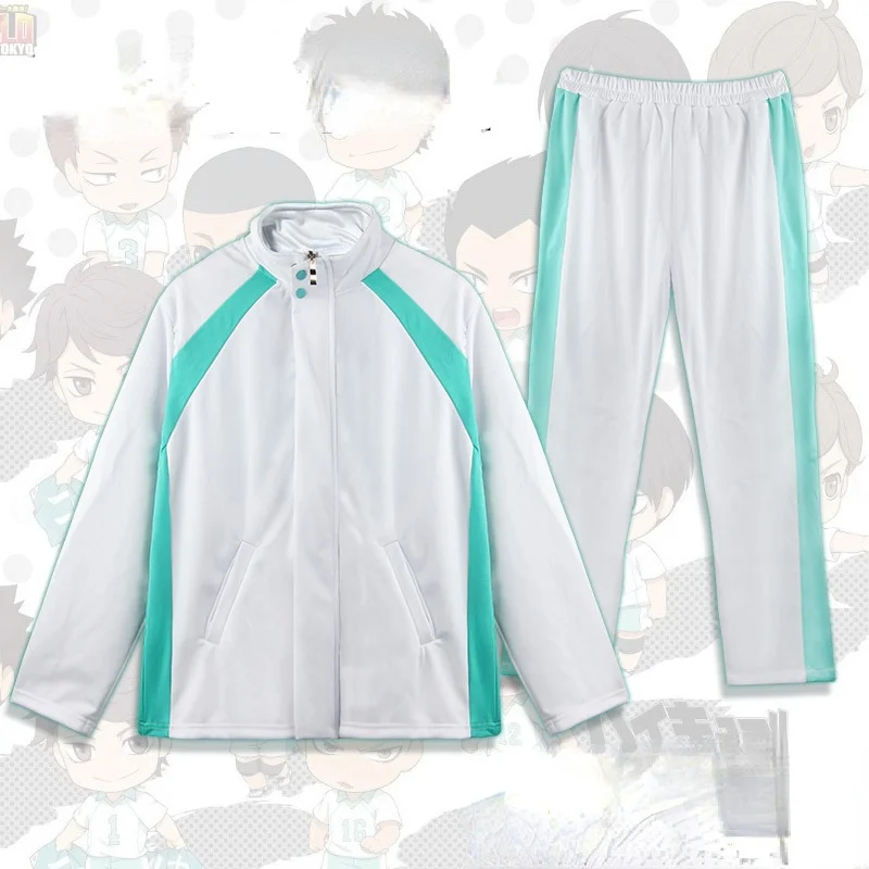 

Anime Oikawa Tooru Haikyuu Cosplay Costume Jacket Trousers Fullsets Casual Sports Wear Gym Suits Role Playing