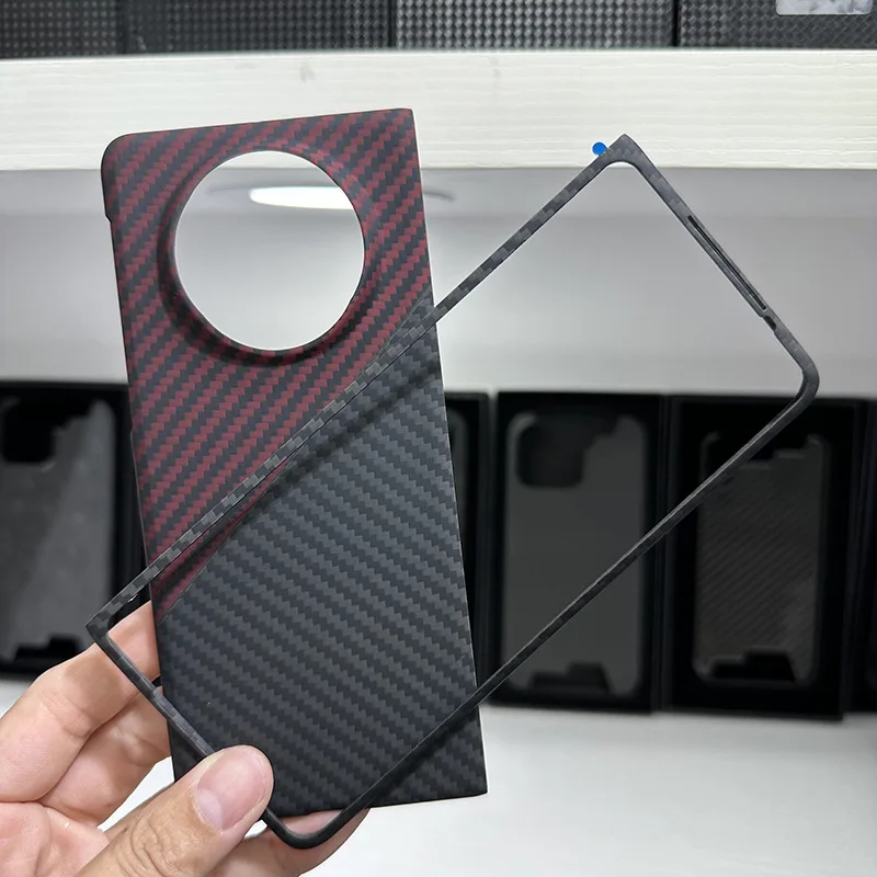 

Real Carbon Fiber Case for Huawei Mate X3 Ultra-thin Kevlar Aramid Fiber Bicolor Back Cover for Huawei Mate X3 case fundas