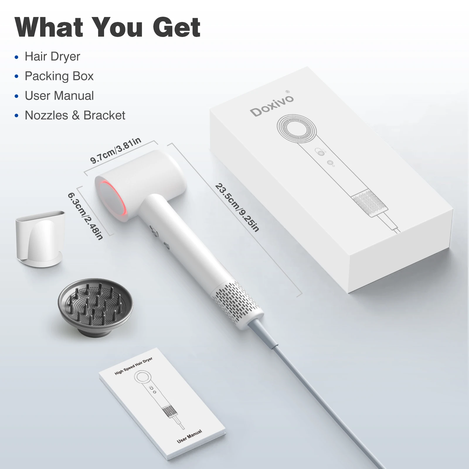 Фен для волос Doxivo 110000 об/мин 1500 Вт