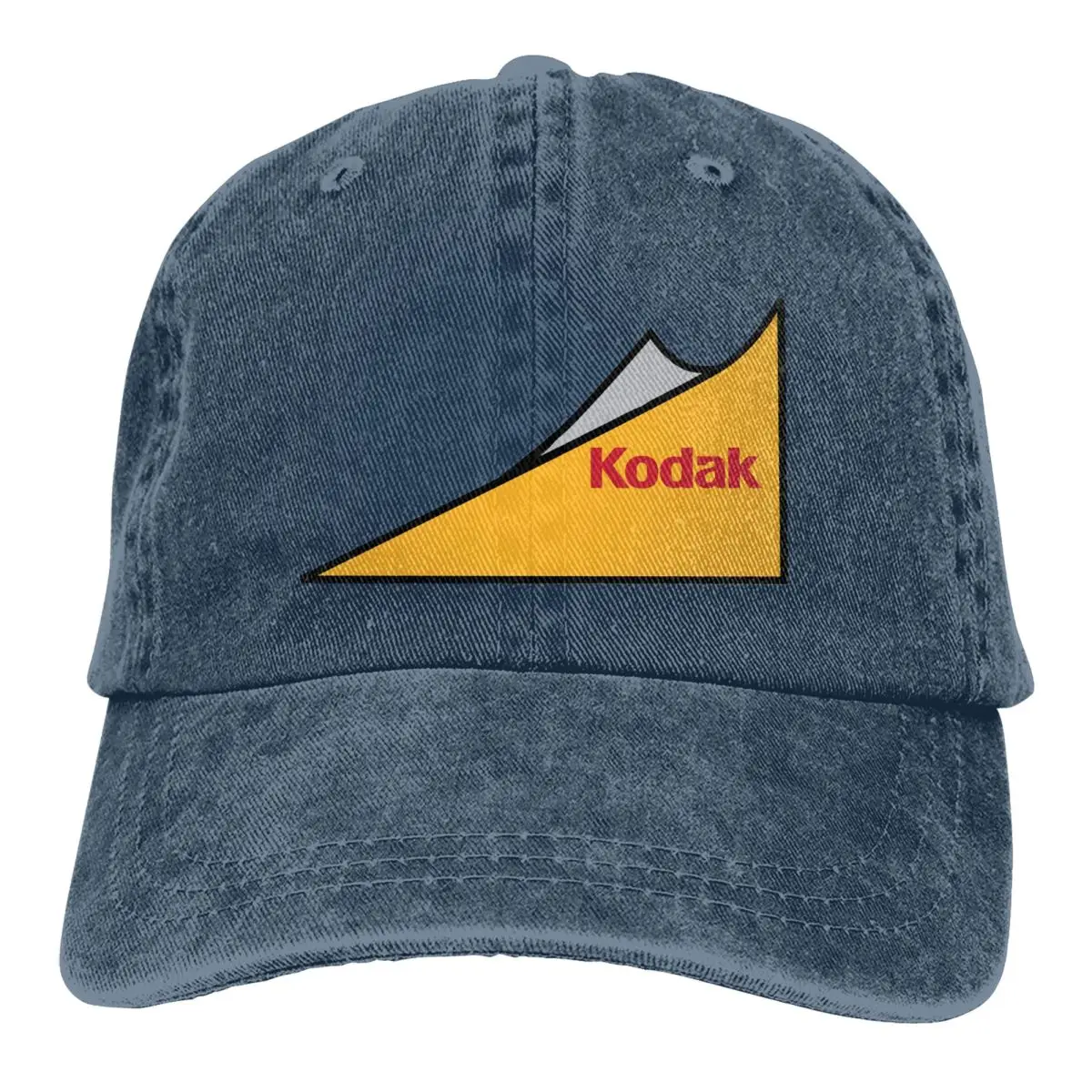 

Бейсболка унисекс Kodak 1960 с логотипом Merch, Потертая джинсовая шапка, винтажная уличная тренировочная неструктурированная мягкая бейсболка