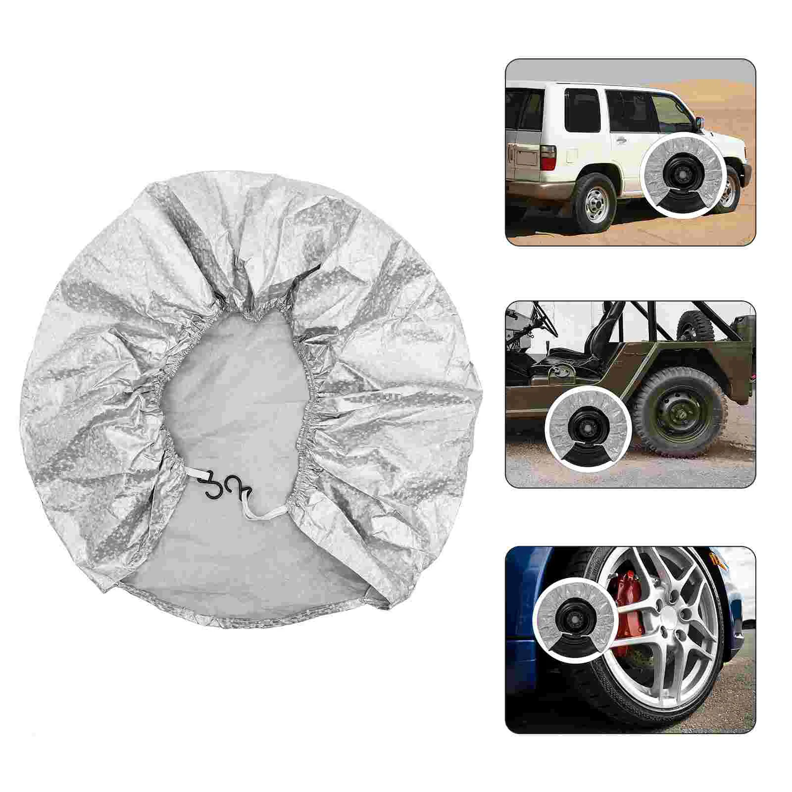 

Wheel Covers Suv Trasharoo Car Accessories Universal Car Trailer Aluminum Film Tire Cover Car Accessory