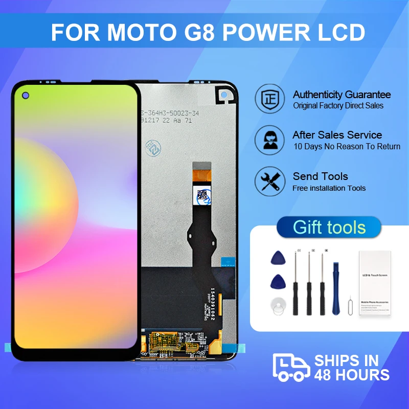 

6.5 Inch Tested Working For Motorola Moto G8 Power Lite Lcd Display Touch Panel Screen Digitizer Assembly Replacement With Tools