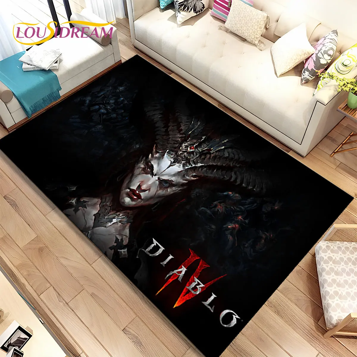 

3D HD Diablo Game Gamer Cartoon Area Rug,Carpet Rug for Home Living Room Bedroom Sofa Doormat Decor,kid Play Non-slip Floor Mat