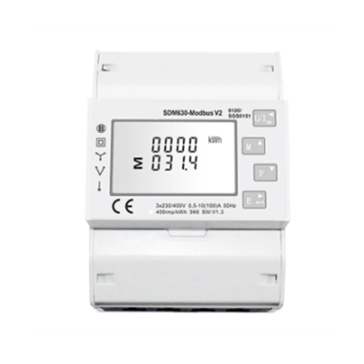 

100A SDM630 Modbus RS485 Din Rail KWH Three Phase Energy Meter Solar PV Energy Meter RTU Digital Meter SDM630-Modbus