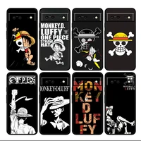 one piece monkey d luffy shockproof cover for google pixel 6 6a 6pro 5 5a 4 4a xl 5g tpu black phone case shell soft coque capa