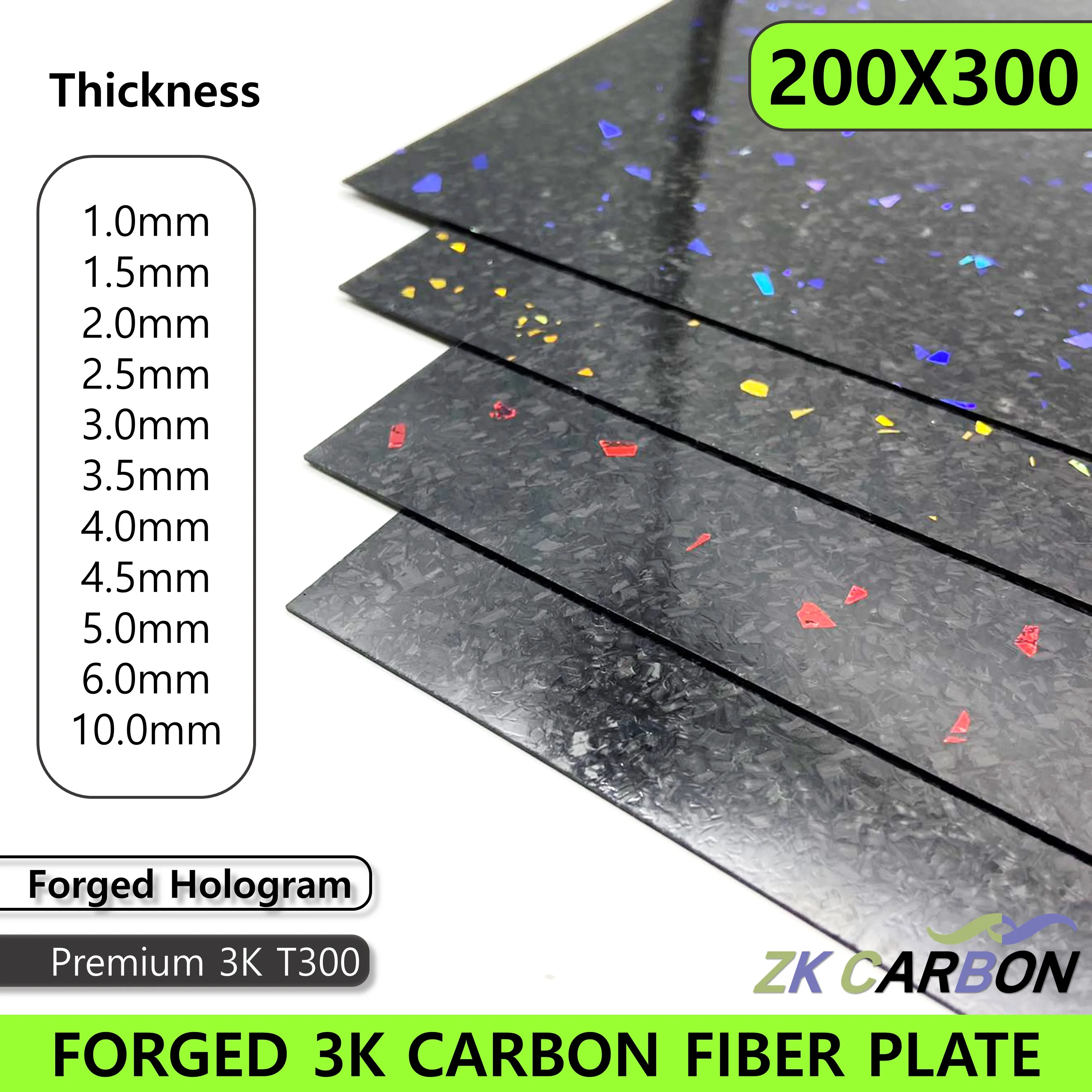 

Многоцветная пластина из углеродного волокна 3K 200x300 мм