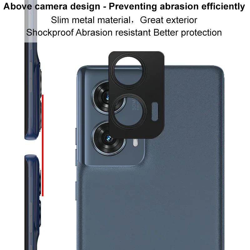 Защитная пленка для объектива Moto Edge 50 Fusion 5G IMAK Стайлинг камеры премиум-класса