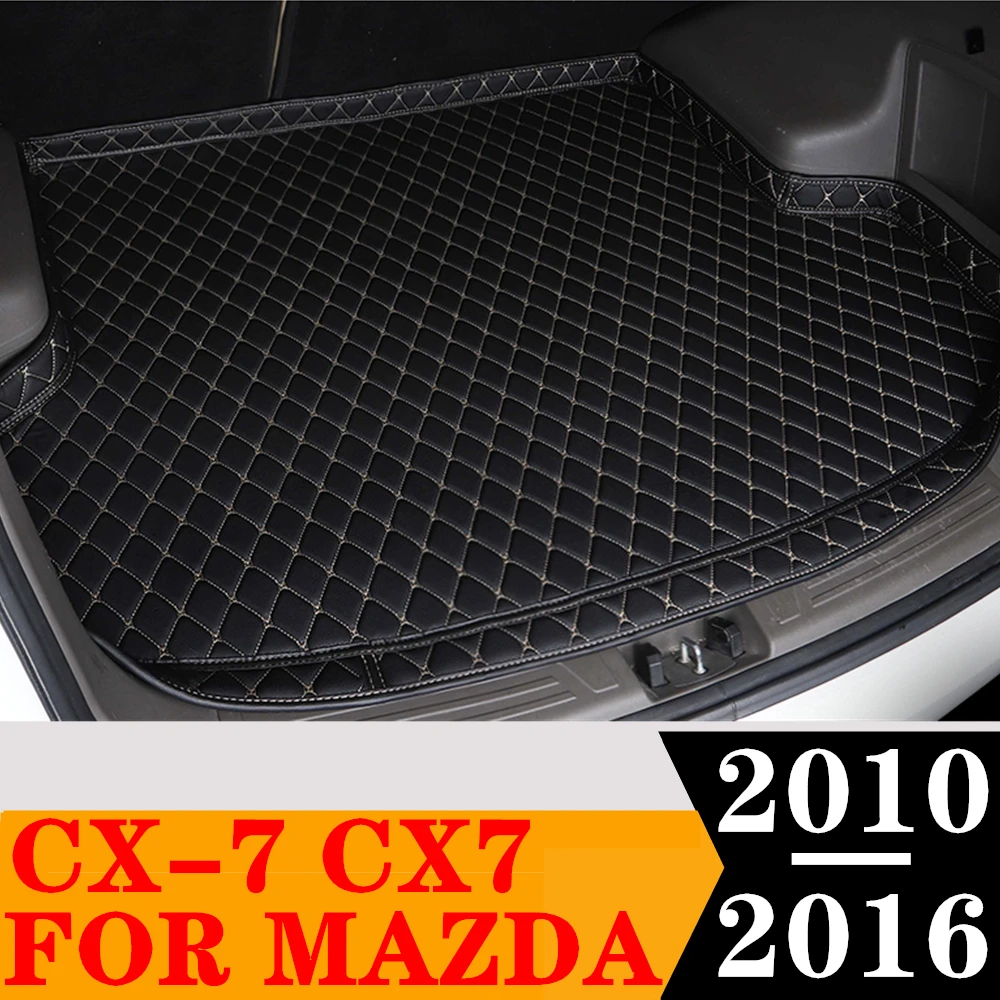 

Автомобильный коврик для багажника Sinjayer, всесезонный Автомобильный багажник, коврик для багажника, ковер с высокой боковой подкладкой, подходит для Mazda CX-7 CX7 2010 2011-2016