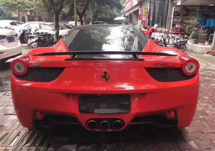 Задний бампер из настоящего углеродного волокна боковые спойлеры диффузор