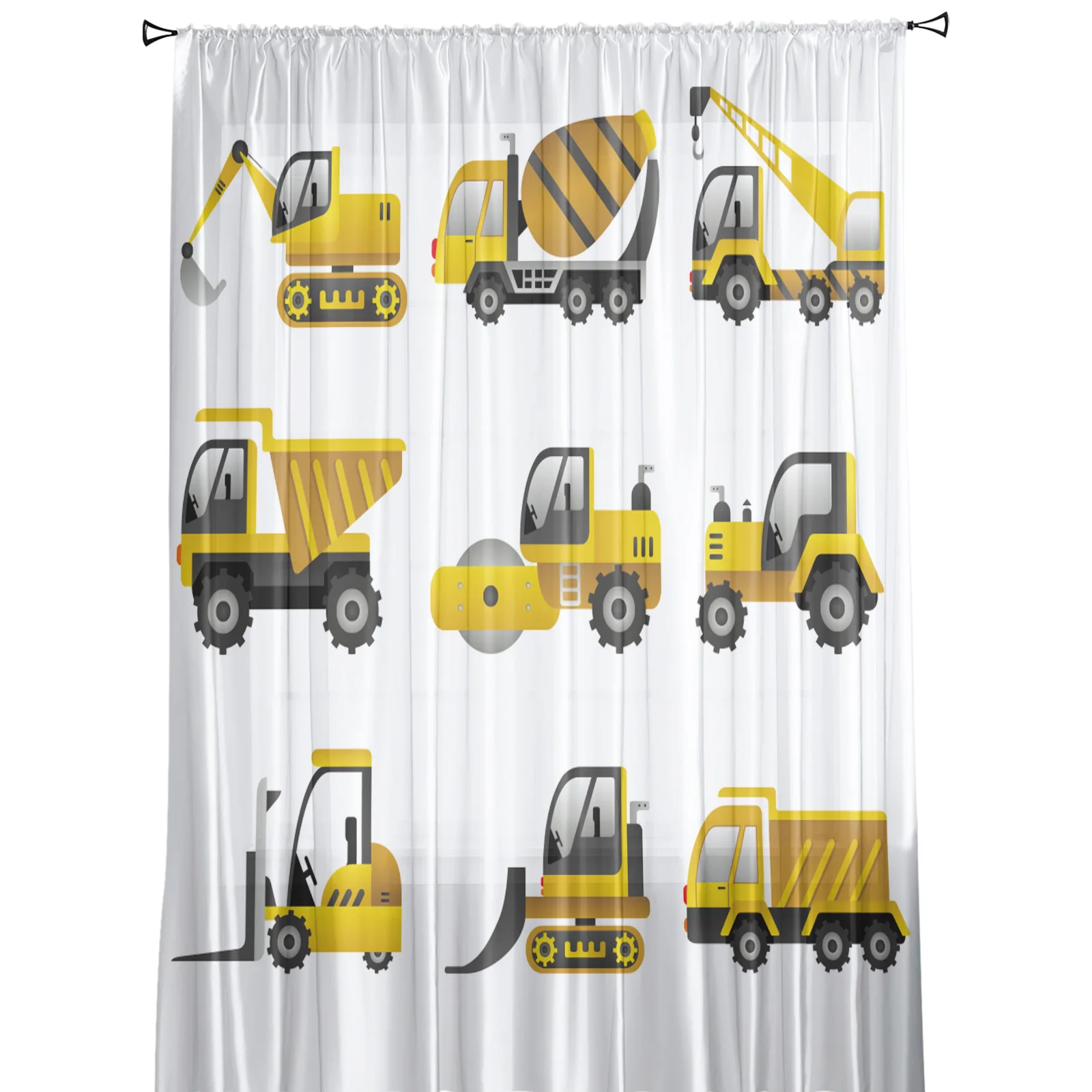 Полупрозрачные шторы для строительства гражданского строительного грузовика