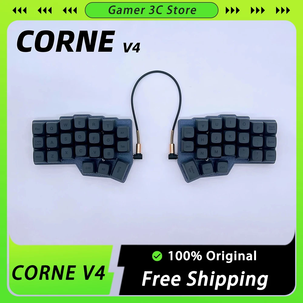 Комплект разделенной клавиатуры Corne V4 с поддержкой флакона проводной RGB