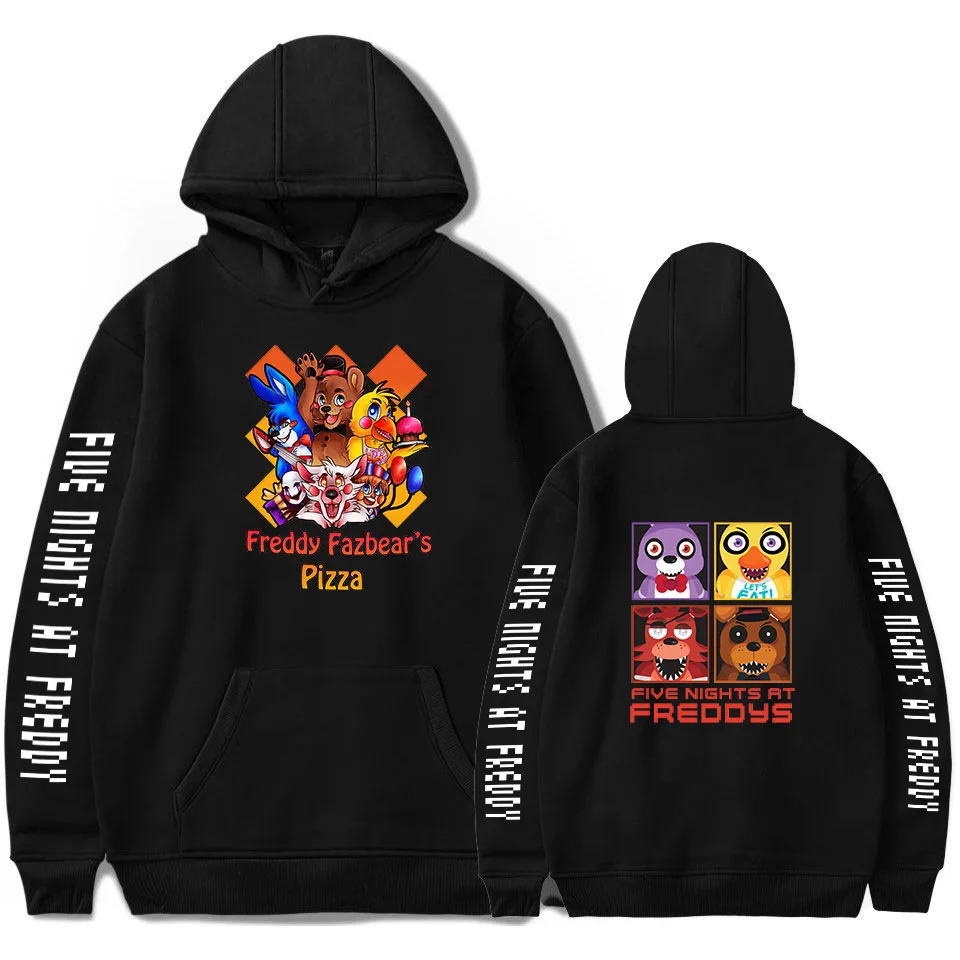 

Толстовка Fnaf женская с мультяшным медведем, свитшот с надписью Five Nights At FNAF, худи в стиле Харадзюку, весна 2022