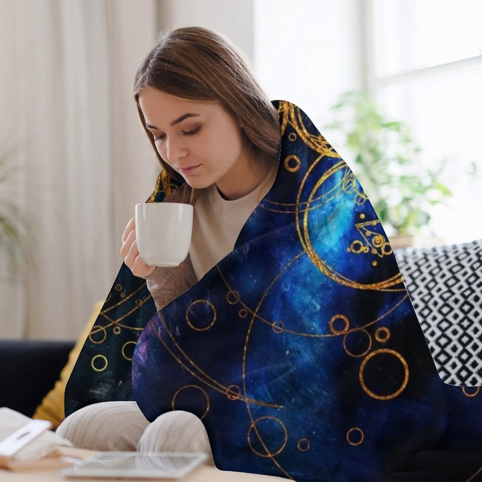 Одеяло для письма ClockWork мягкий плюшевый плед в клетку дивана одеяла