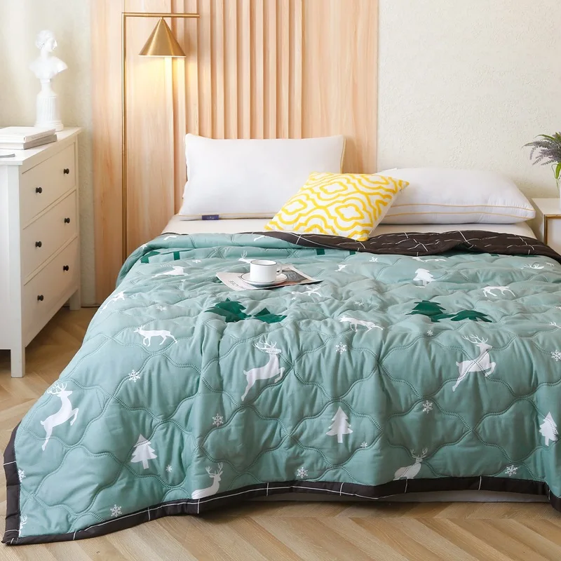 

Comfortable Cartoon Summer Cool Air-conditioning Thin Comforter Student Dormitory Soft Small Fresh Double Wash Quilt Core
