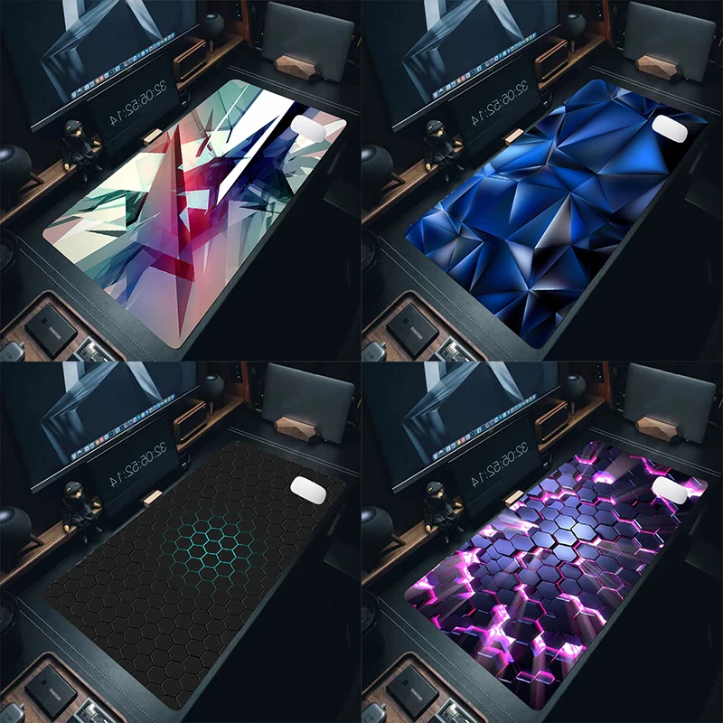 

Geometric Solid Abstract Art HD Pattern Mouse Pad Gamer Accessory Hot Large Desk Pads Computer Lock Edge Keyboard Non-slip Mat