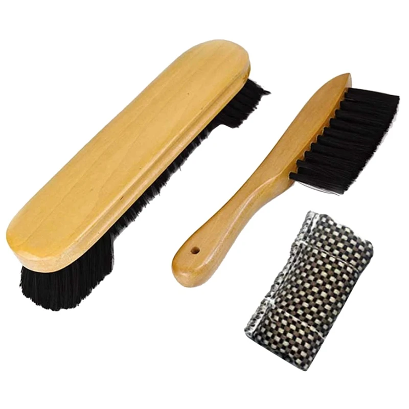 

Billiards Pool Table and Rail Brush Set with Cloth Cue Shaft Slicker Billiards Rail Brush Cleaning Tools