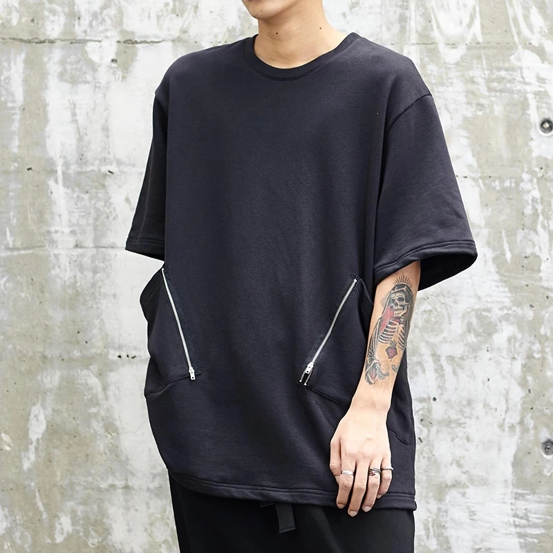 

Men's Casual Short Sleeve T-Shirt 2021 Summer New Fashion Style Japanese Trend Dark Loose Men's Shirt Pure Cotton T-Shirt
