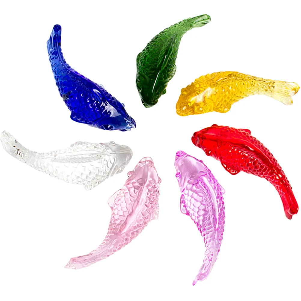 

Fish Decor Fake Figure Aquarium Household Compact Glass Realistic Decorative Small Tank Lovely Desktop Accessory Accessories