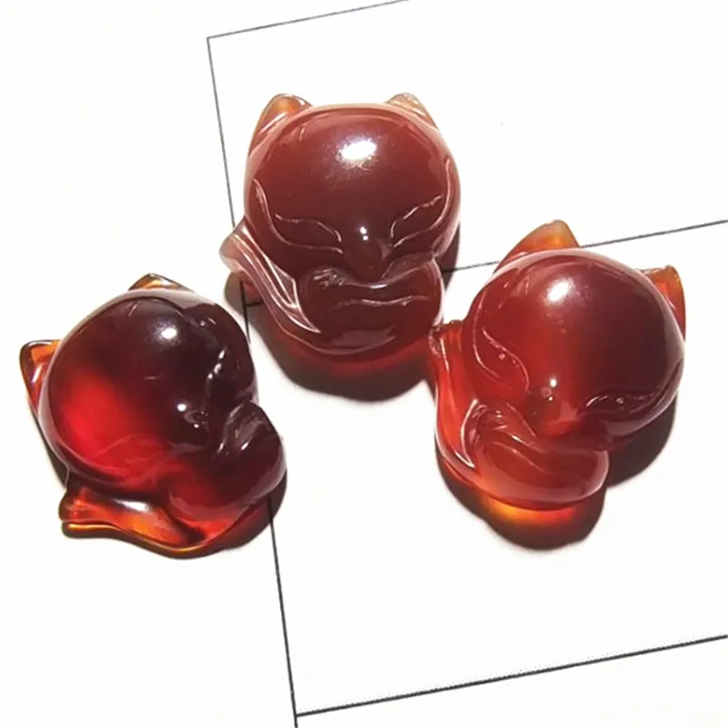 

4pcs nature gem stone fox shape carnelian stone red agate women pendants size 18x23mm top selling beads accessories and jewelry