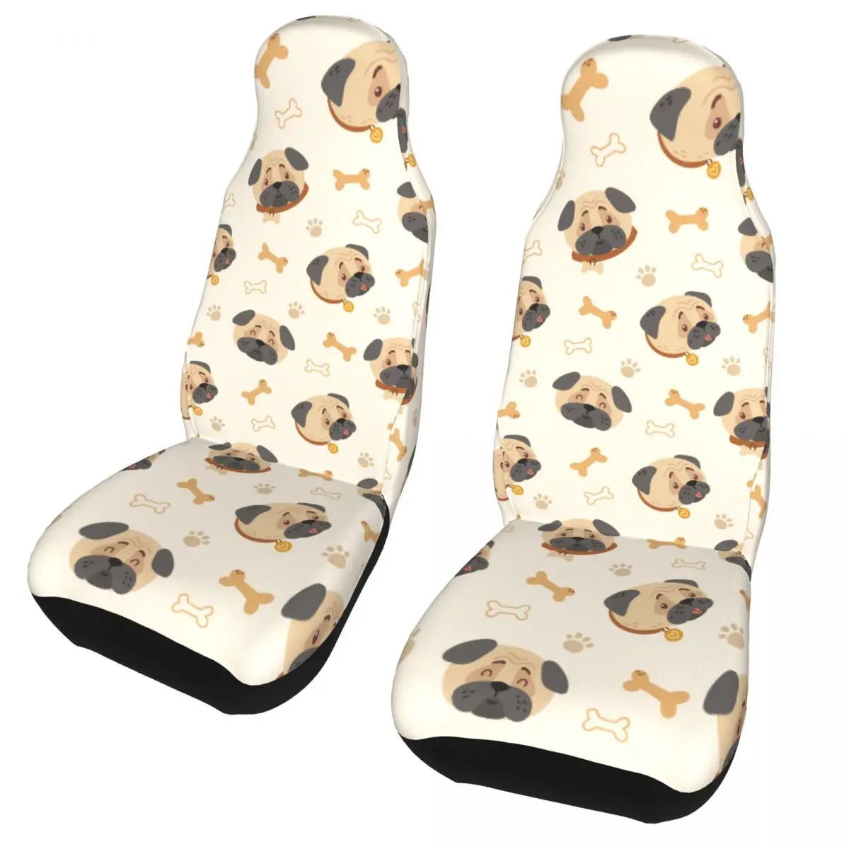 

French Bulldog Universal Car Seat Cover Auto Interior Travel Animal Cute Seat Covers Polyester Hunting
