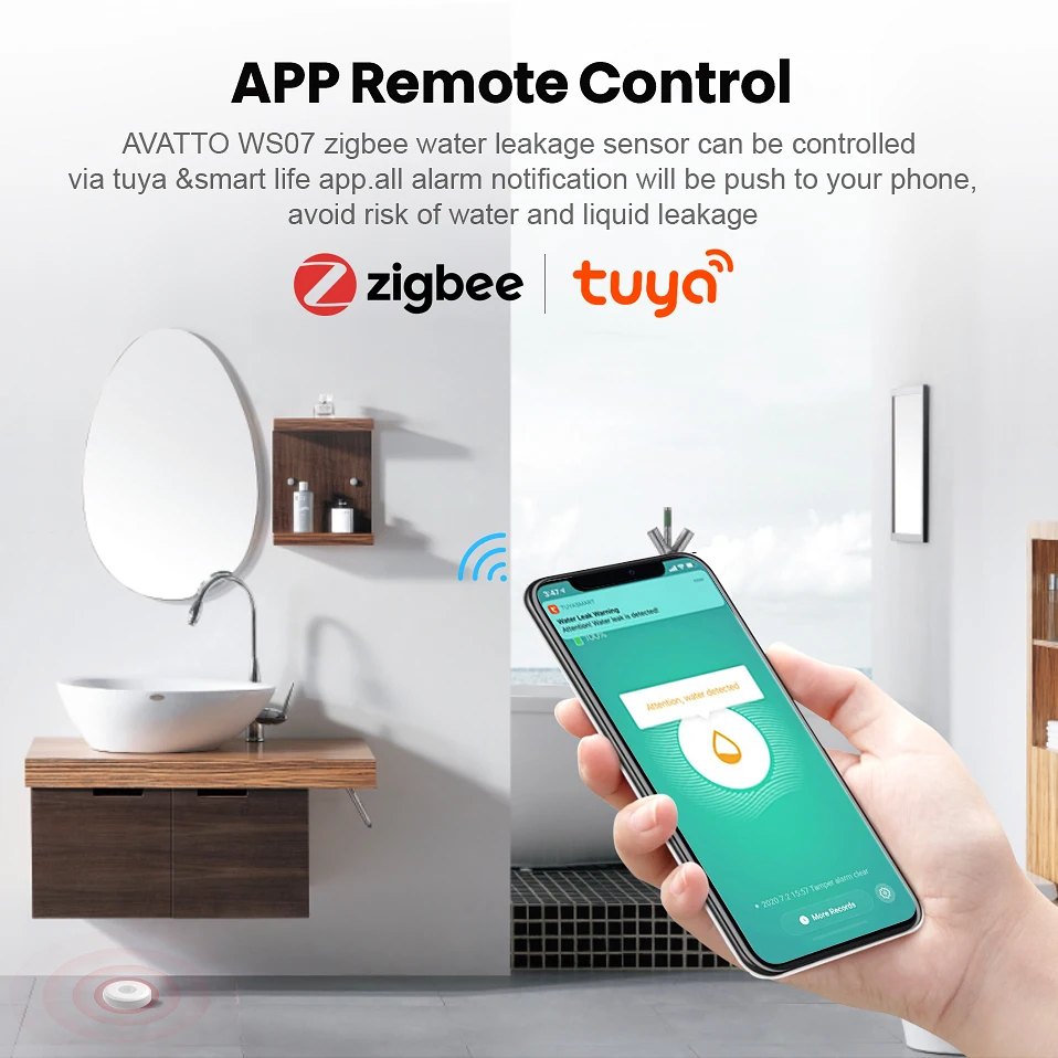 Датчик утечки воды XIAOMI Zigbee умный детектор Tuya оповещение APP оповещения о переливе