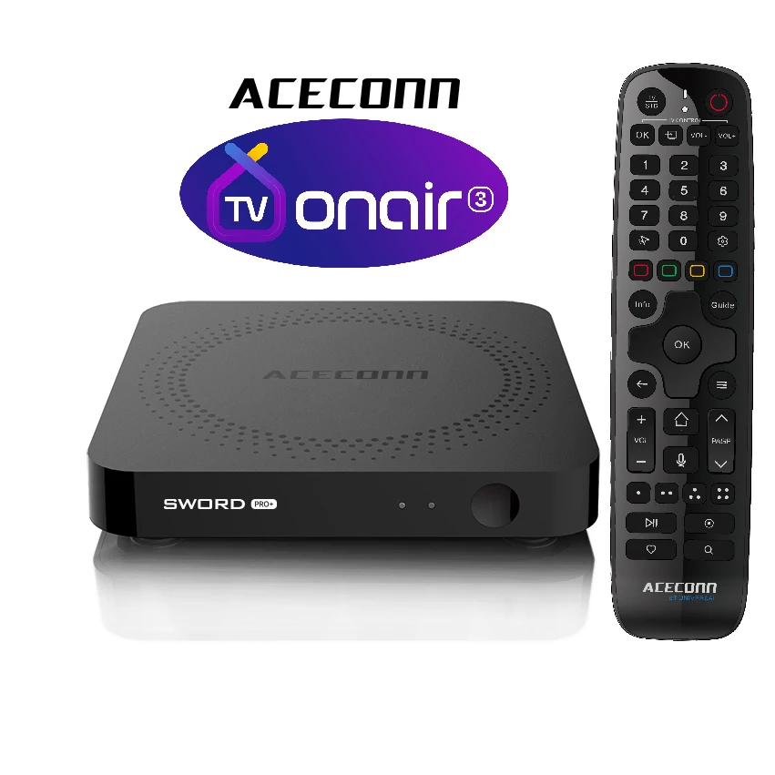 Фото ACECONN Sword Pro + 2 ГБ ОЗУ 16 ГБ ПЗУ Android Потоковая передача IPTV Box TVONAIR 3 Синяя платформа потоковой передачи телевизора Обновление OTA №1