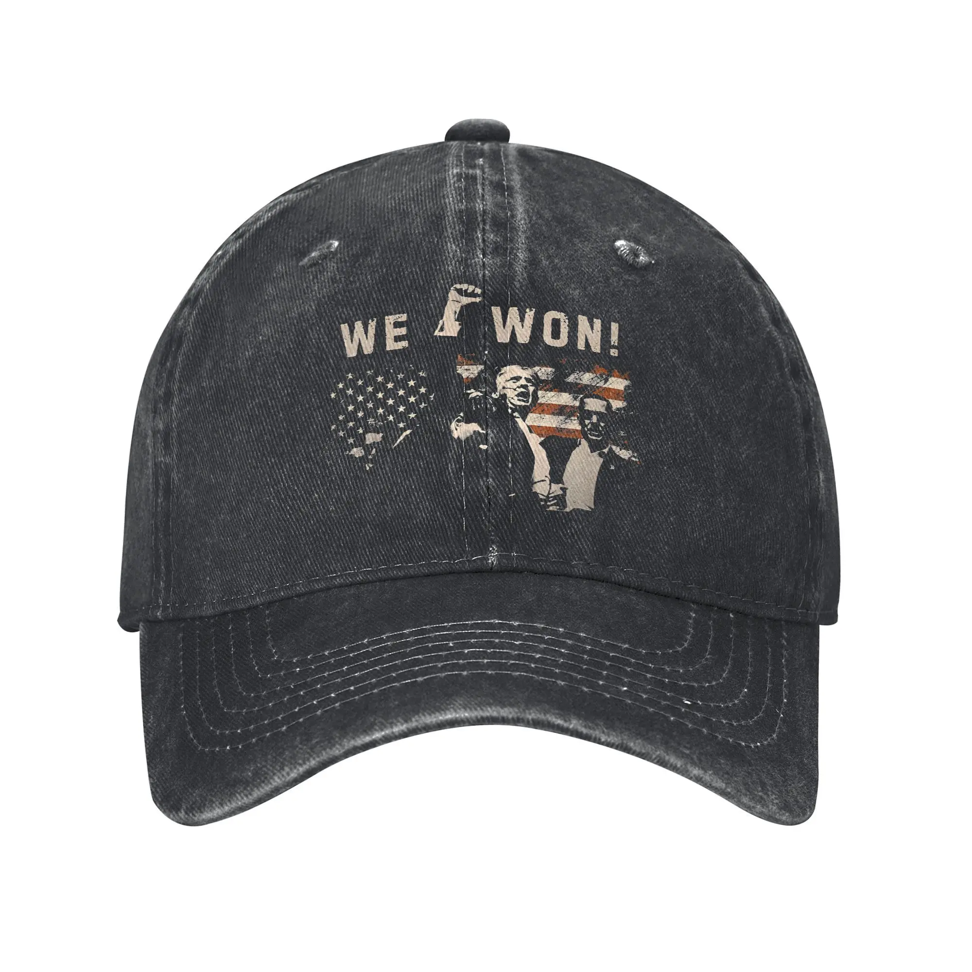 Винтажные бейсболки Donald Trump We Won 47 унисекс потертая шляпа Snapback президент США 2025