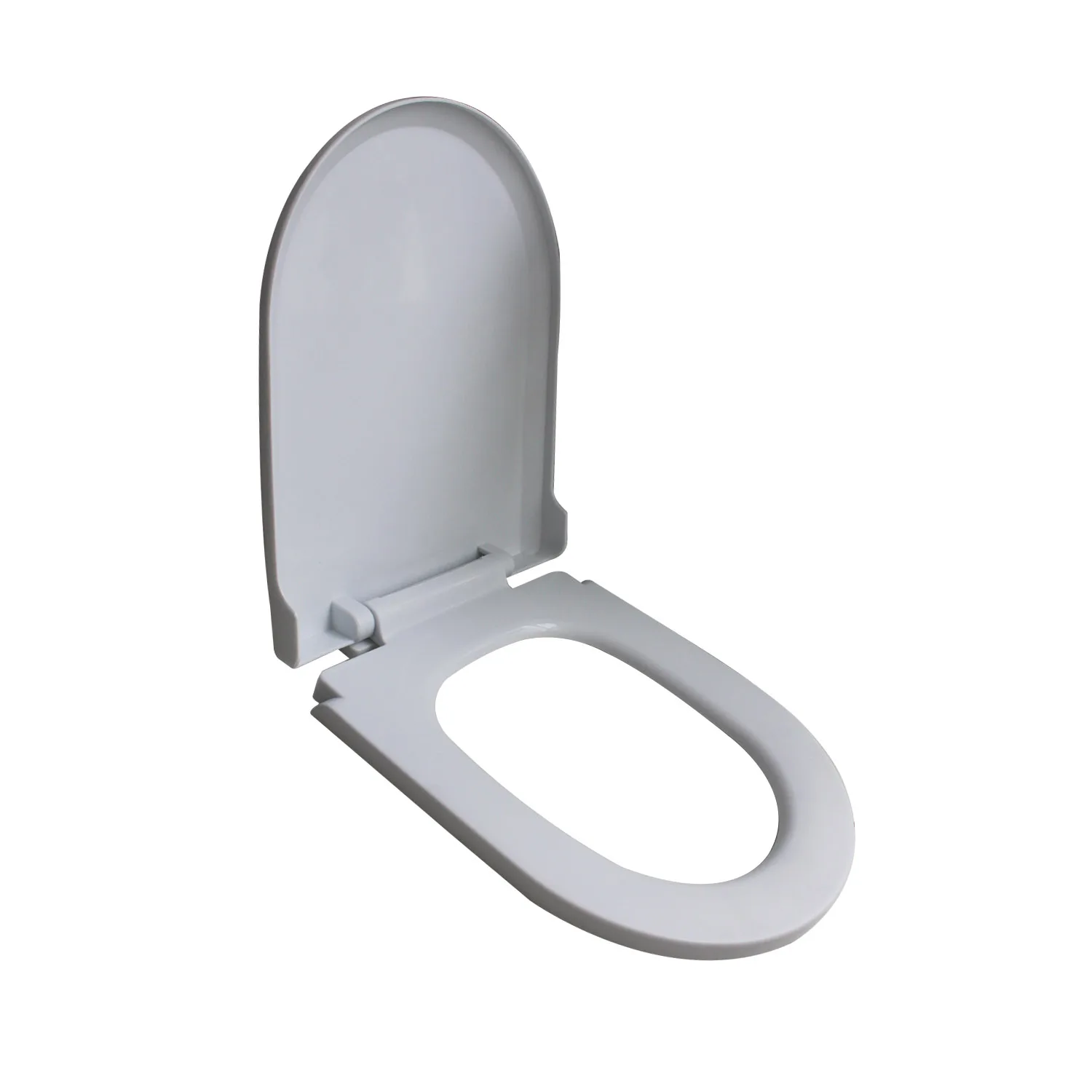 ПП пластиковая белая крышка сиденья для унитаза круглая открытая передняя часть