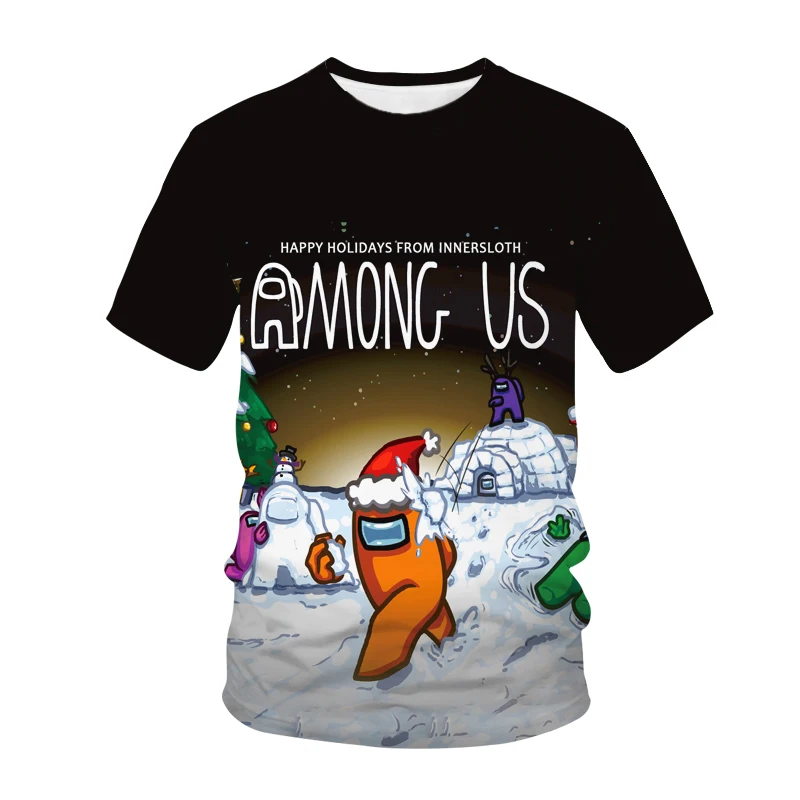 

Anime Game Among Us 3D Printed Kids T Shirt Summer Fashion Casual T-shirt Boys Girls Unisex Children's clothing Tshirt Tops
