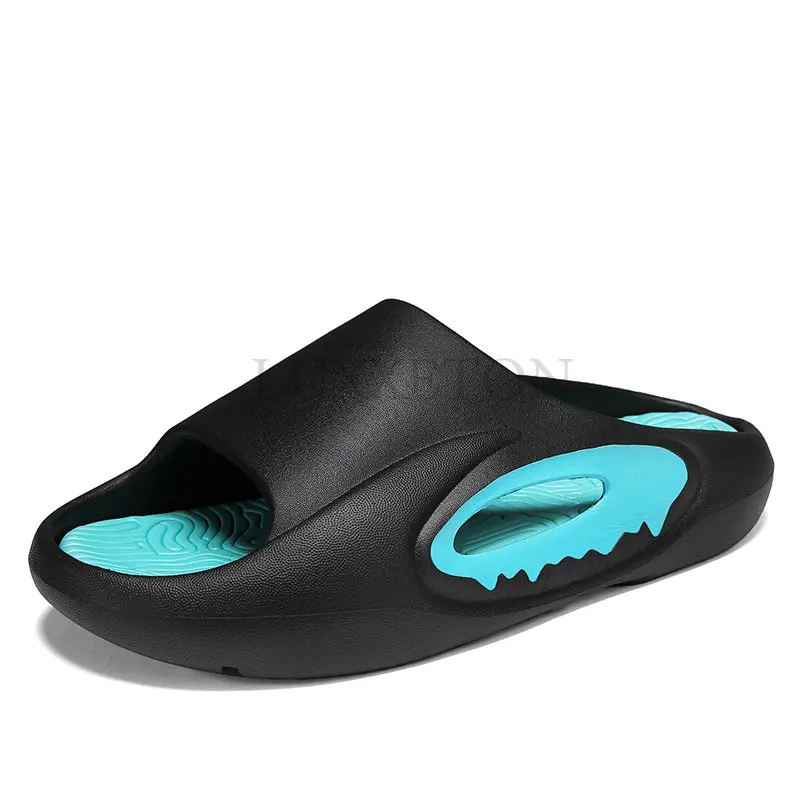 

Men Slippers EVA Beach Flip Flops Slip-on Flats Bathroom Non-slip Sandals Zapatos Hombre Outside Thick Fashion Platform Shoes