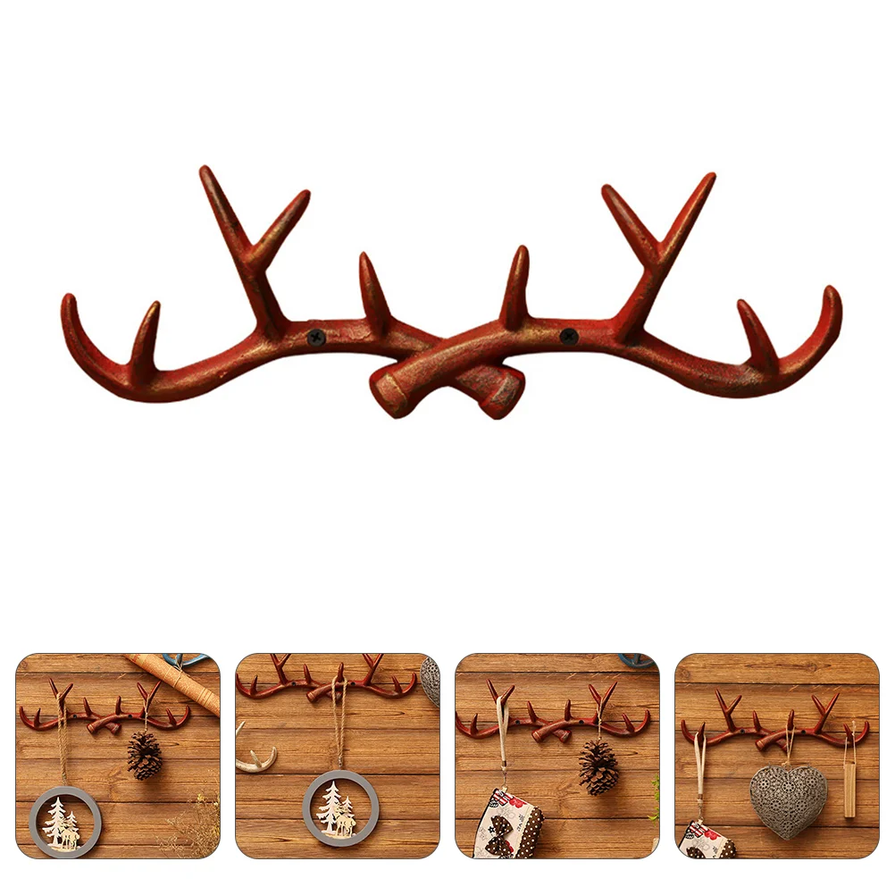 

Hook Wall Coat Metal Antler Hangers Hooks Deer Decoration Vintage Holder Key Hat Rack Towel Hanger Clothes Reindeer Sculpture