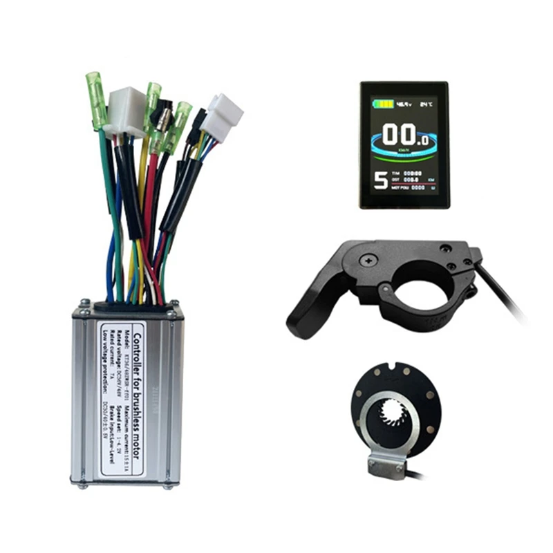 

KT-15A Ebike Controller Kit 36V48V 250W For Electric Bicycle Motor Conversion Kit With LCD8S Display Thumb Throttle