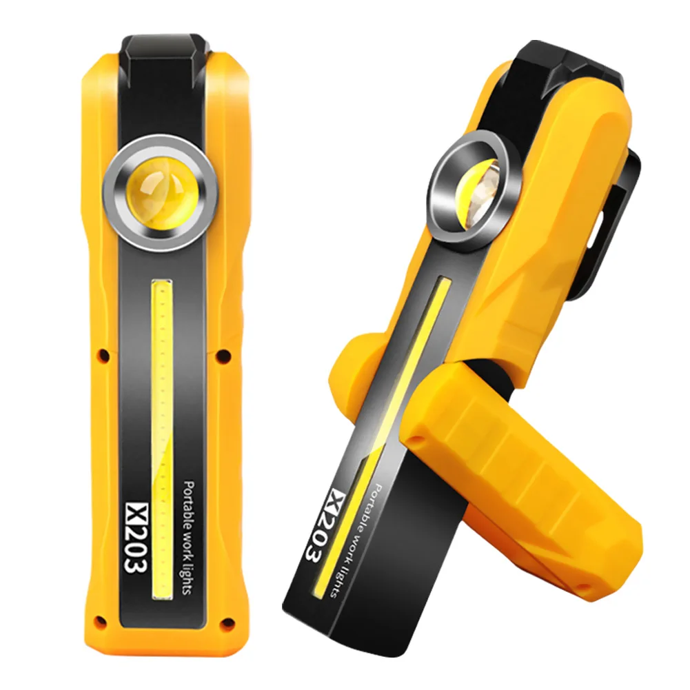 

Портативный светодиодный точечный рабочий светильник, перезаряжаемая Рабочая лампа для наружного освещения, ремонта автомобиля, COB