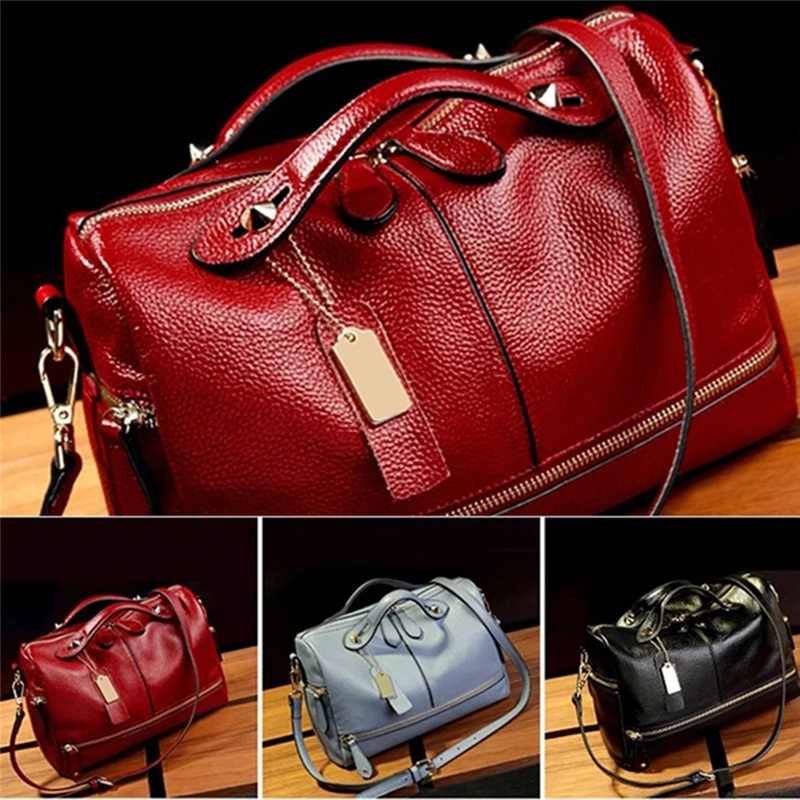 

2022 New Pendant Handbag Women's Fashion Boston Bags Single Shoulder Bag Ladies Crossbody Bag PU Messenger Bag