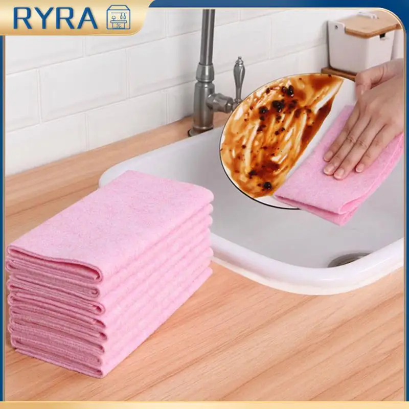 

Бытовая тряпка, искусственное многофункциональное полотенце для посуды, 5 шт., ткань для чистки посуды, ткань для кухонных блюд, высокое качество, розовый цвет