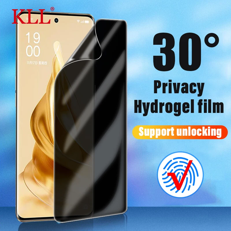 

7000D Full Cover Anti Spy Hydrogel Film for Oppo Reno 9 8T Find X5 X6 Pro Privacy Screen Protector Realme 10 Pro Plus not glass