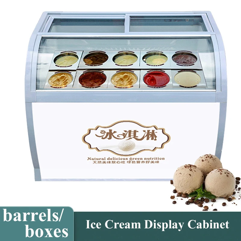 

Commercial Popsicle Showcase Machine Cold Drink Shops Ice Cream Display Cabinet Ice Porridge Freezer