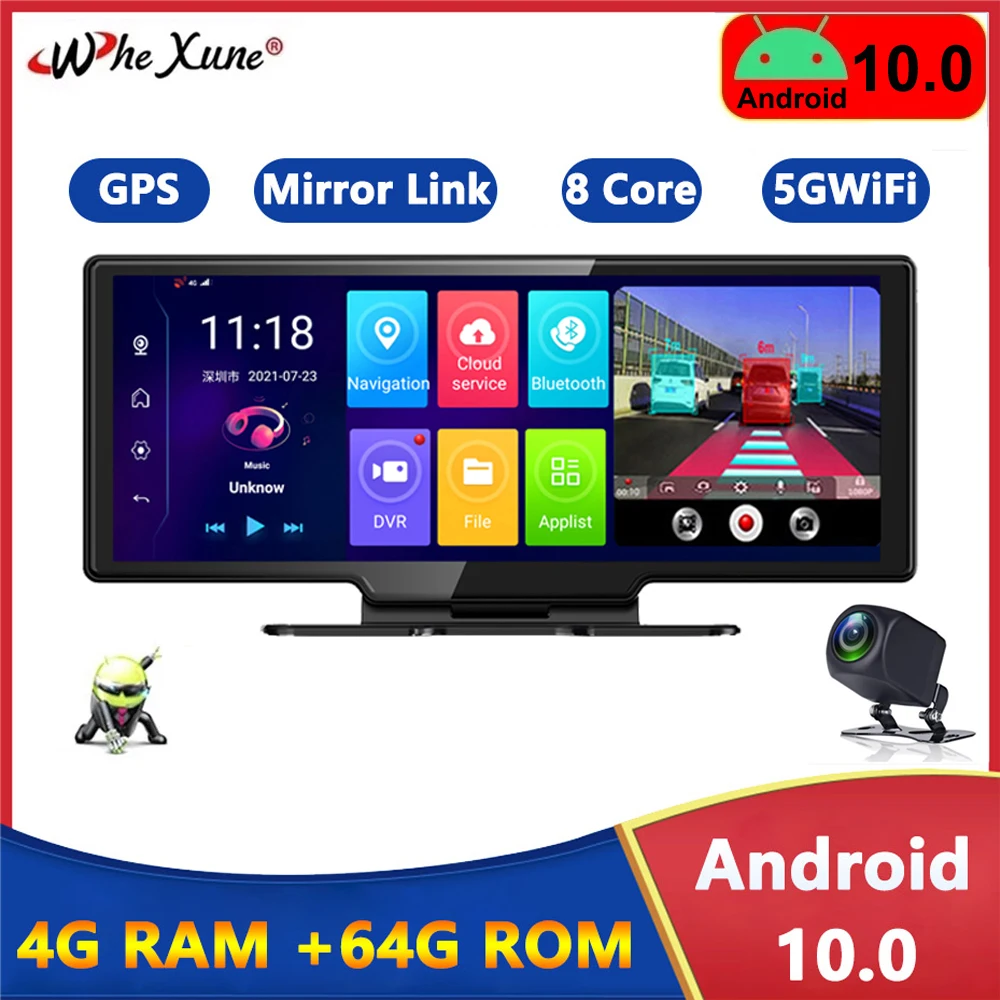 

Android 10.0 Full HD Dual Lens 10.26" Auto Car DVR 4G Dash Camera Rearview Mirror Video Recorder Registrator GPS WiFi DashBoard
